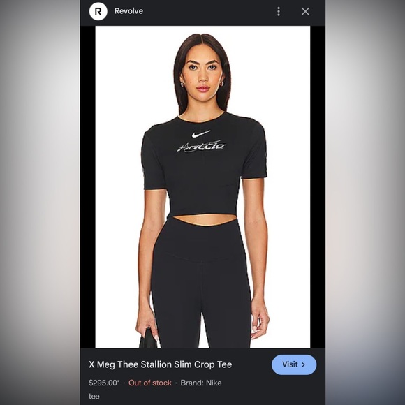 NIKE MEGAN THEE STALLION CROPPED TEE 🖤 - Picture 7 of 7